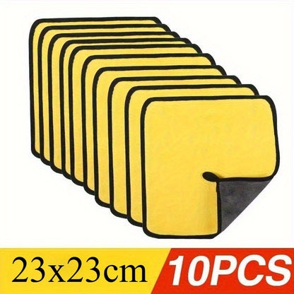 10Pcs Ultra Absorbent Microfiber Car Cleaning Towels for Car Wash & Detailing