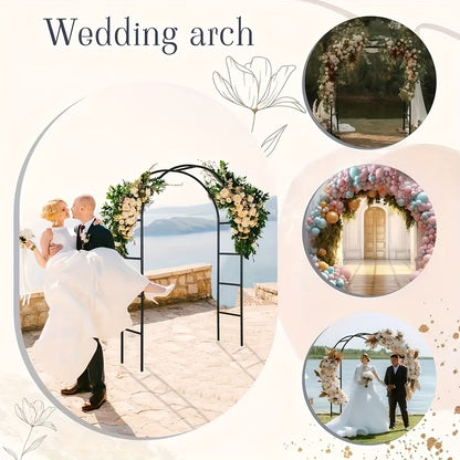 Freely Assembled 2‑Size Metal Garden Arch, Outdoor Trellis for Climbing Plants Wedding Garden Decoration