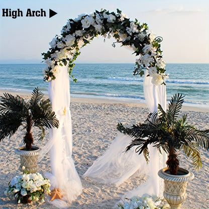 Freely Assembled 2‑Size Metal Garden Arch, Outdoor Trellis for Climbing Plants Wedding Garden Decoration