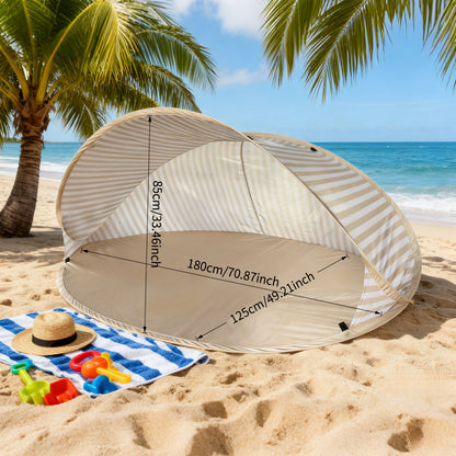 2‑Person Instant Pop‑Up Beach Tent, 2‑Second Quick Setup Portable Sun Shelter for Beach Camping Picnic Park
