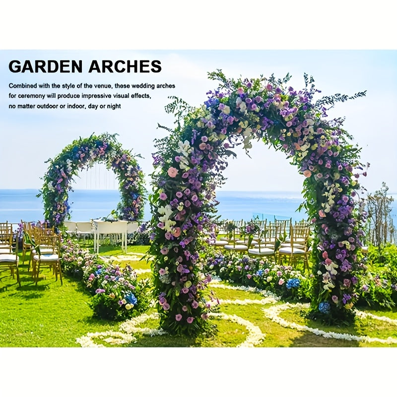 Freely Assembled 2‑Size Metal Garden Arch, Outdoor Trellis for Climbing Plants Wedding Garden Decoration