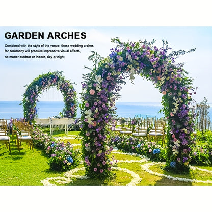 Freely Assembled 2‑Size Metal Garden Arch, Outdoor Trellis for Climbing Plants Wedding Garden Decoration