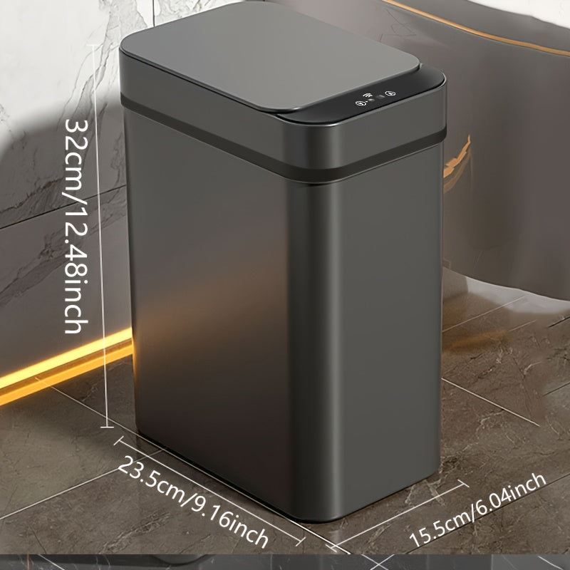 Black 2‑Pack Motion Sensor Smart Trash Can, 2.94 Gallon Touchless Lid Waste Bin for Bathroom Home