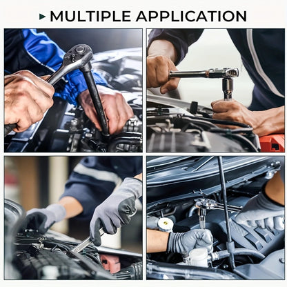 50/53Pcs Professional Ratchet Wrench Tool Set, High‑End Auto & Bicycle Maintenance Repair Kit