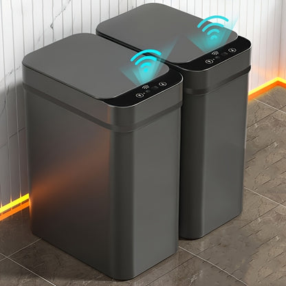 Black 2‑Pack Motion Sensor Smart Trash Can, 2.94 Gallon Touchless Lid Waste Bin for Bathroom Home