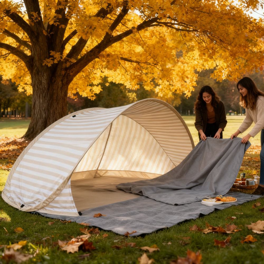 2‑Person Instant Pop‑Up Beach Tent, 2‑Second Quick Setup Portable Sun Shelter for Beach Camping Picnic Park