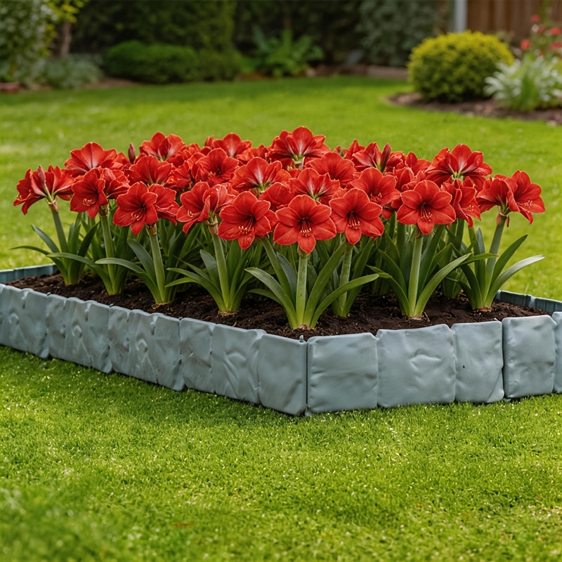 50Pcs Plastic Garden Landscape Boundary Fence, Easy Install Lawn Partition Fence for Outdoor Vegetable Garden Yard Decoration