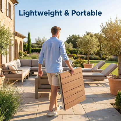 🔥 Hot Sale | Modular WPC Outdoor Deck Platform with Adjustable Pedestals – Instant Glamping & Patio Flooring