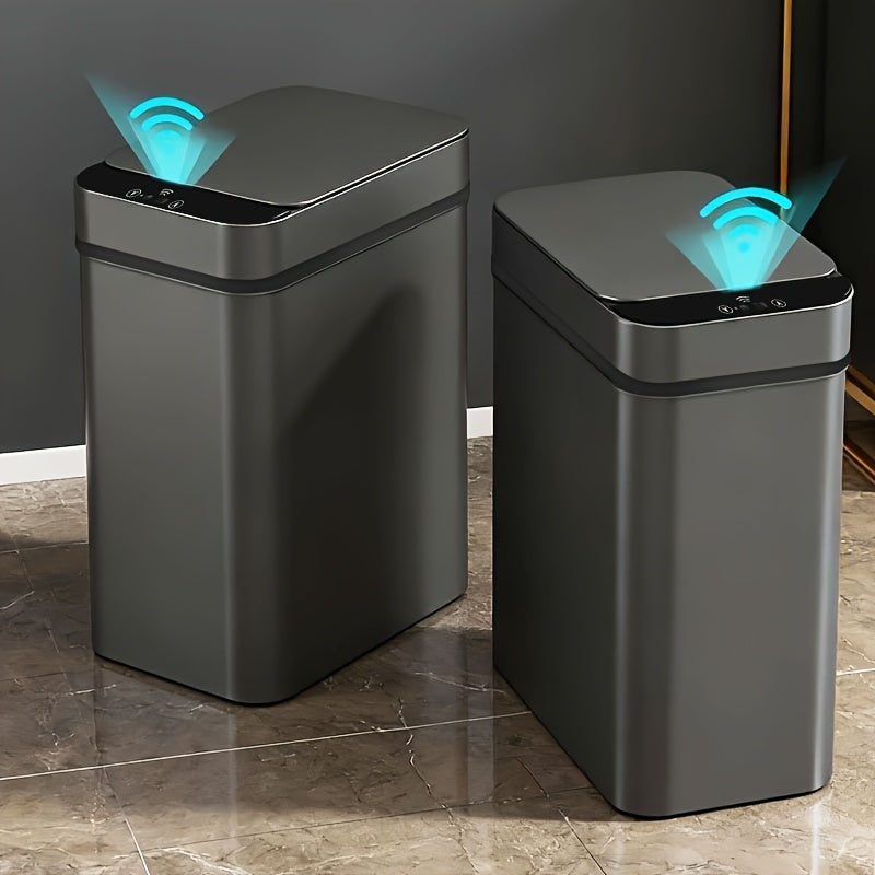 Black 2‑Pack Motion Sensor Smart Trash Can, 2.94 Gallon Touchless Lid Waste Bin for Bathroom Home