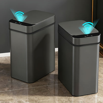 Black 2‑Pack Motion Sensor Smart Trash Can, 2.94 Gallon Touchless Lid Waste Bin for Bathroom Home