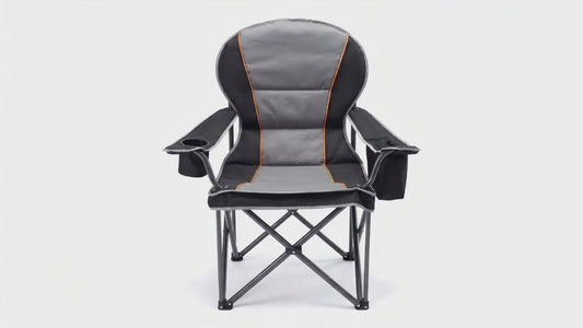 1/2 Pack Extra Large Heavy Duty Folding Camping Chair, 500 Lbs Capacity with Side Pocket Cooler Bag Cup Holder