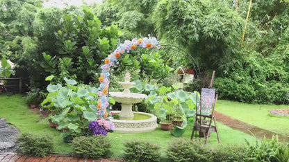 Freely Assembled 2‑Size Metal Garden Arch, Outdoor Trellis for Climbing Plants Wedding Garden Decoration